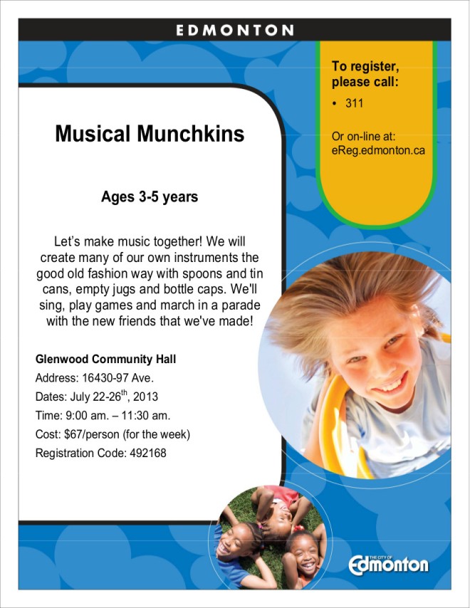 2013 Poster for Musical Munchkins -RC